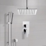 Remer SFR51 Ceiling Rain Shower System with Handheld, Rain Shower Head, Shower Faucet Set